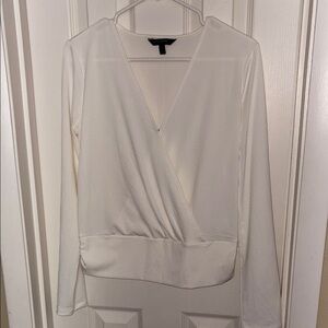 Banana Republic Ivory Long Sleeve Blouse